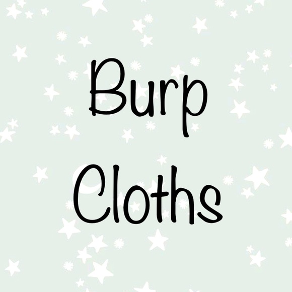 Handmade burp cloths in a helpful hourglass shape